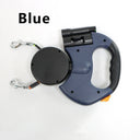 Auto Retractable Double-Ended Leash with LED Flashlight
