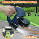 Auto Retractable Double-Ended Leash with LED Flashlight